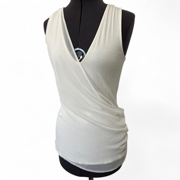 Boston Proper Tops - Boston Proper Cream Off White Wrap Tank Top
